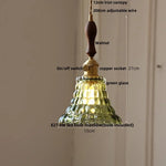 Afralia™ Square LED Pendant Light Wood Glass Modern Home Lighting