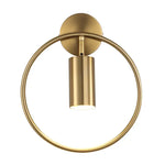 Adjustable LED Brass Gold Ring Wall Sconce Light for Home Hotel Bar