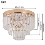 Crystal LED Ceiling Chandelier for Kitchen Island, Living Room, Dining Room Lighting