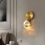 Crystal LED Wall Sconce Fixture - Modern Luxury Copper Ceiling Light for Home Decor
