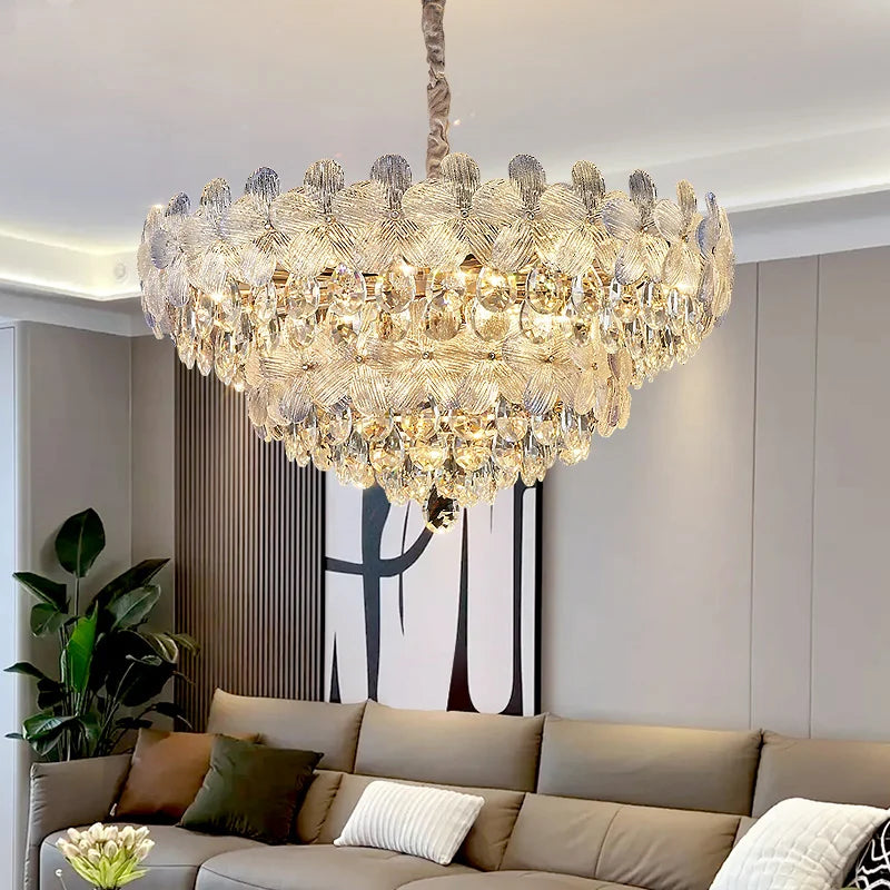 Crystal Chandelier: French Cream Style Light Luxury for Living Room and Master Bedroom