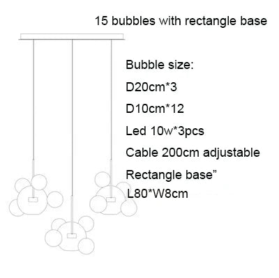 Nordic Mickey LED Glass Ball Pendant Light for Home Decor and Kitchen Lighting