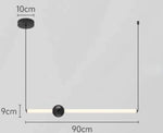 Glass Rod Pendant Light - Modern Long Hanging Lamp for Living Room, Bedroom & Shop