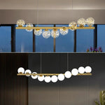 Nordic Gold Glass Ball Chandelier for Dining Room Kitchen Island