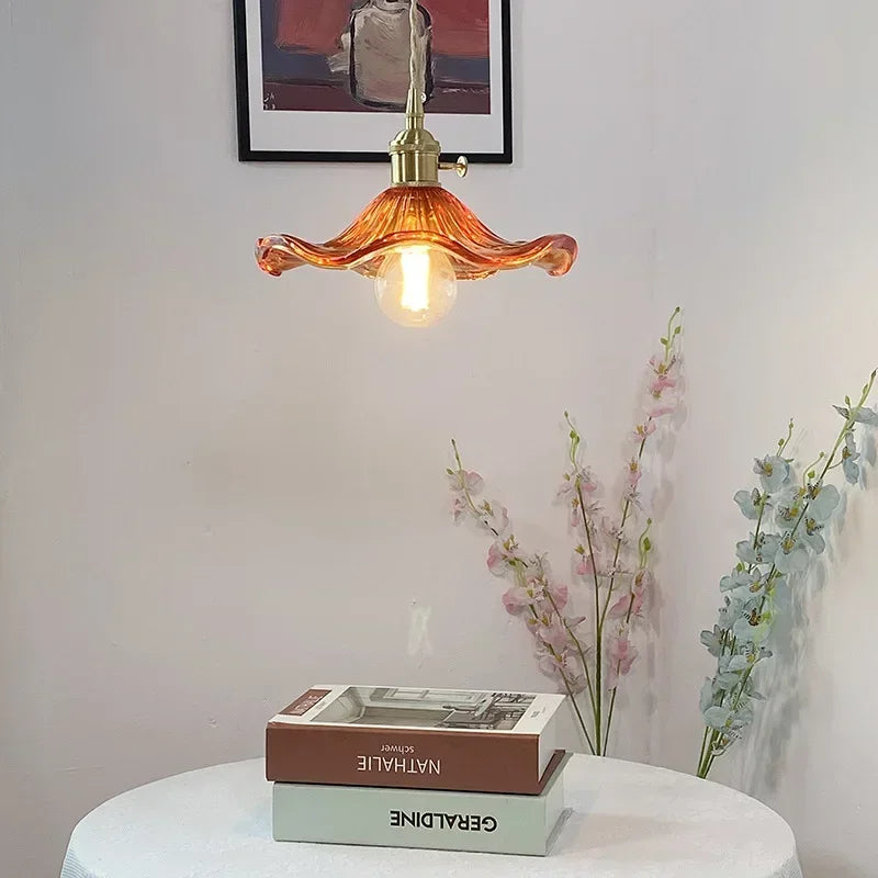 Glass Pendant Lamp for Bedroom Dining Room Chandelier Lighting