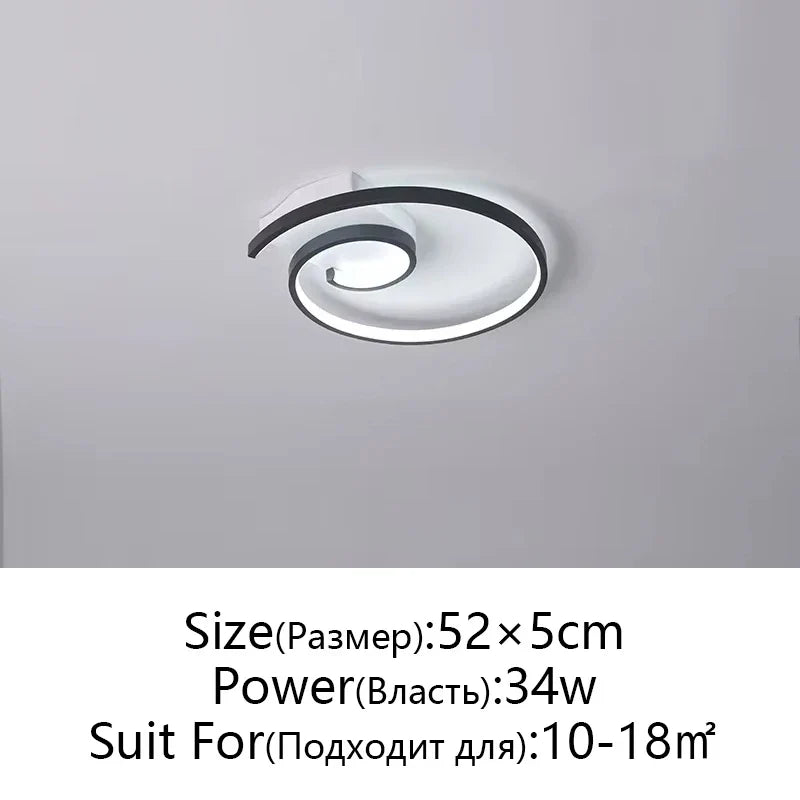 Modern Nordic Art LED Ceiling Lamp for Bedroom & Study