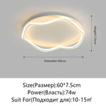 Modern Round LED Ceiling Lamp with Remote Control for Indoor Lighting