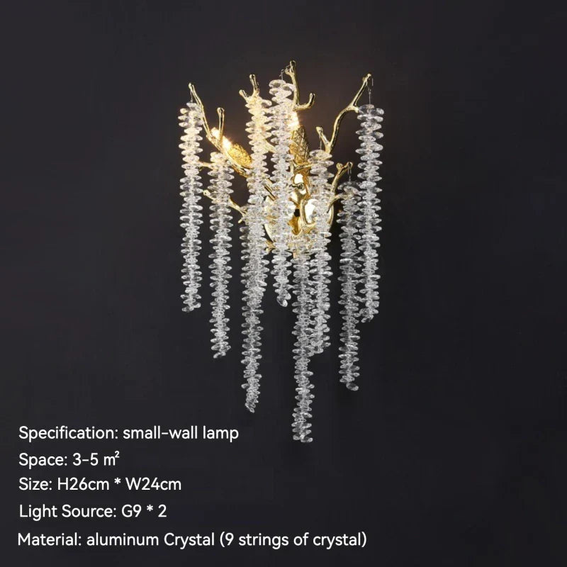 Crystal Metal Chandelier: Elegant Luxury Hanging Lamp for Home Hotel Decor