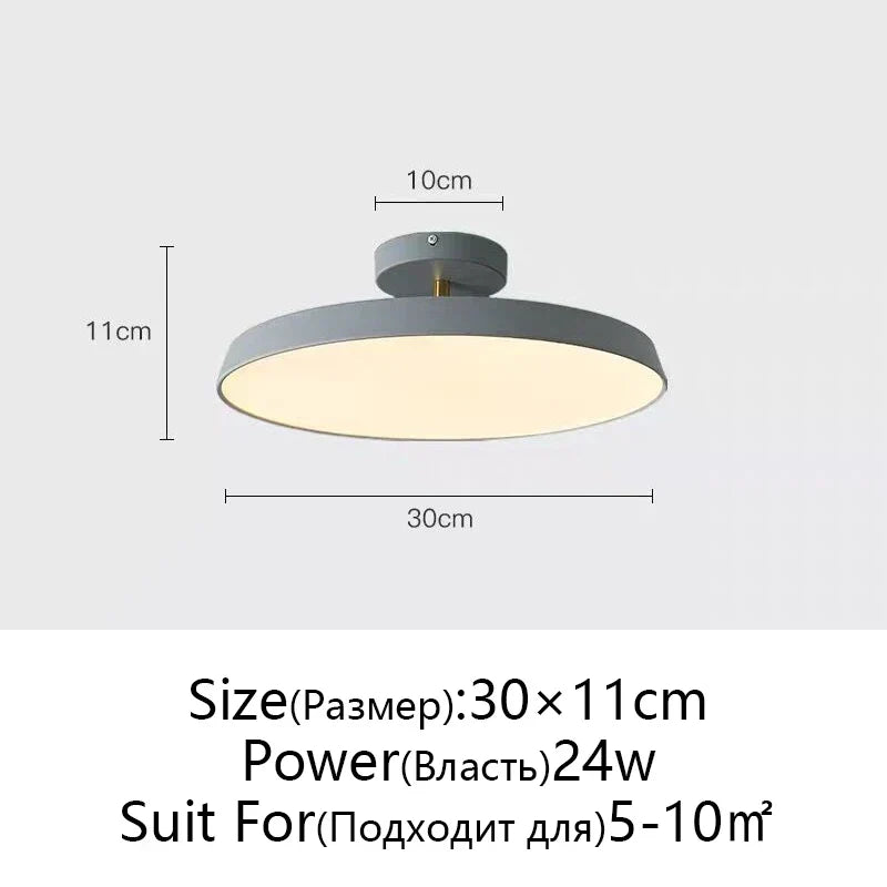 Nordic Minimalist LED Ceiling Lamp, Dimmable Modern Chandelier for Bedroom & Kitchen