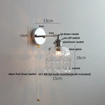 Afralia™ Ceramic LED Wall Light Sconce, Pull Chain Switch, Modern Style