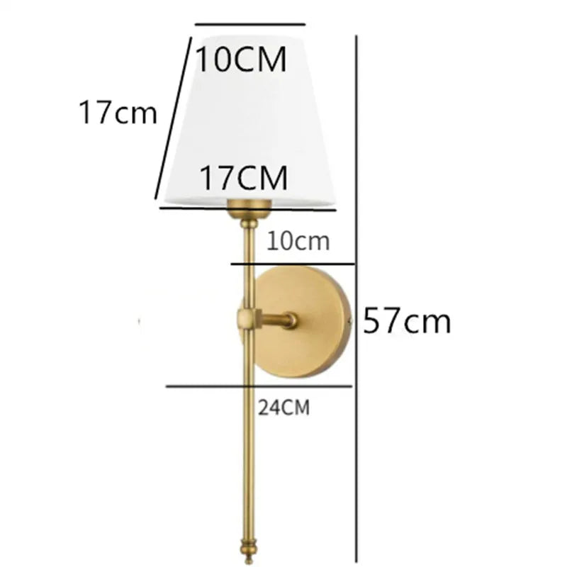Flared White Wall Sconce Lamp for Bedroom, Bathroom & Mirror Lighting