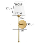 Flared White Wall Sconce Lamp for Bedroom, Bathroom & Mirror Lighting