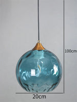 Glass Ball Pendant LED Chandelier for Bedroom Dining Room Kitchen