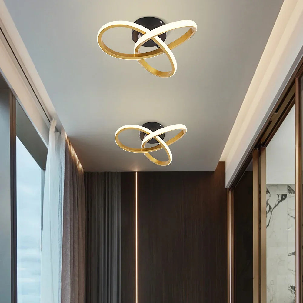 Twisted Acrylic LED Ceiling Chandelier for Modern Home Decor & Lighting