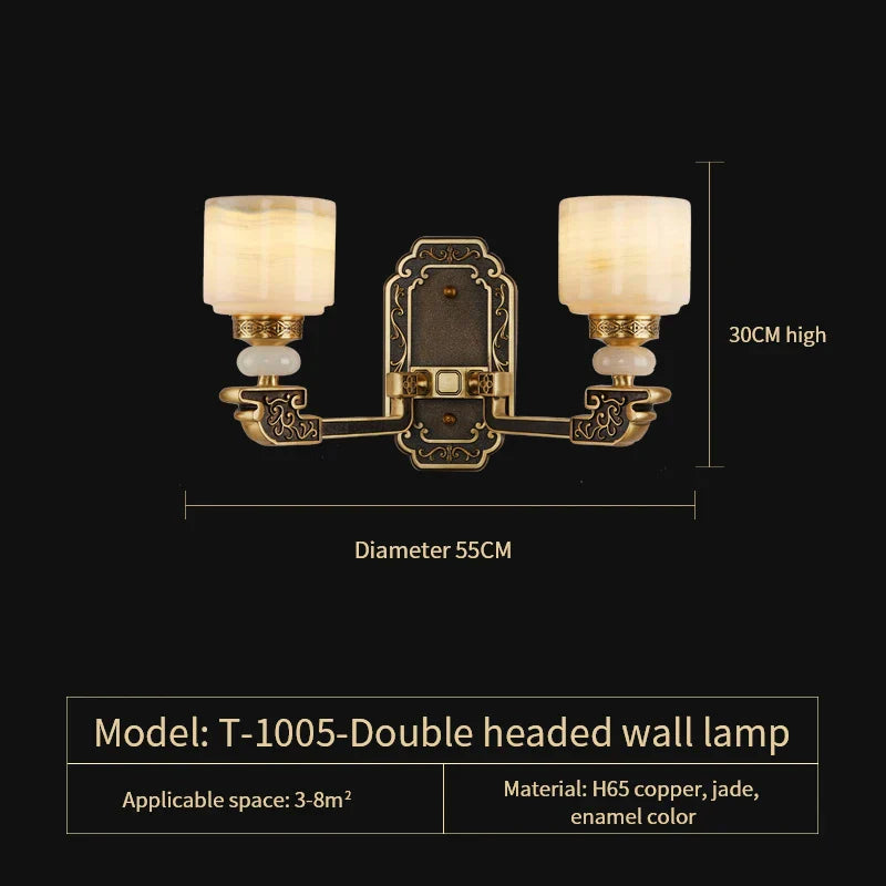 Luxury Zinc Alloy Jade Chandelier for Living Room, Villa, and Restaurant