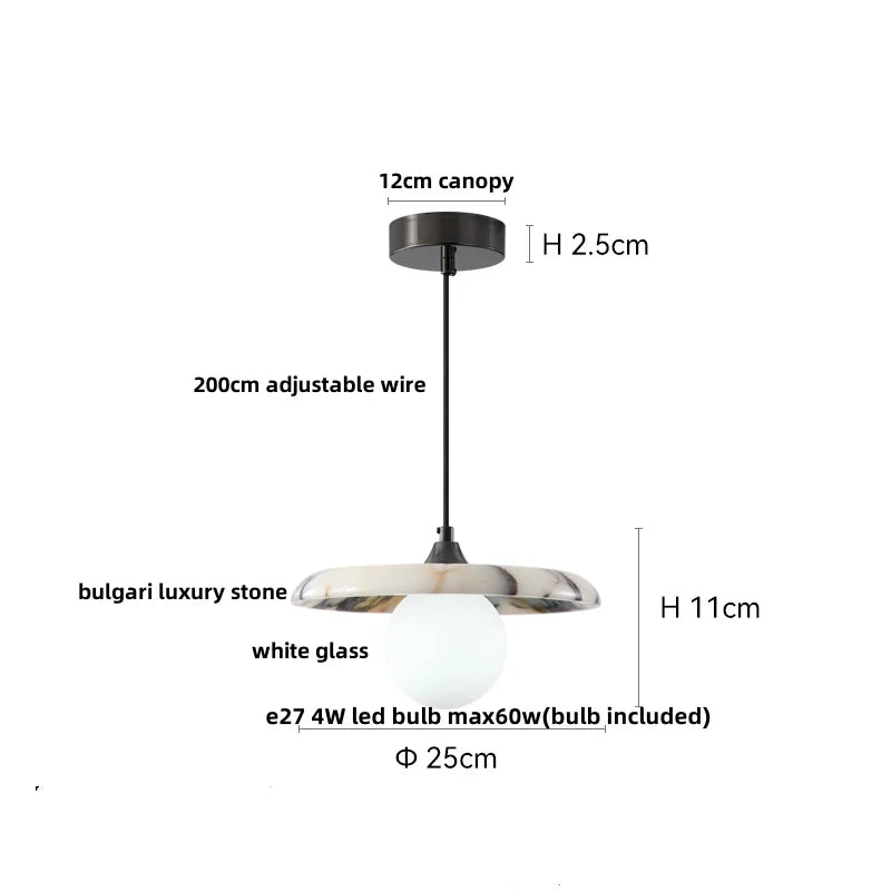 3D Printed Ball LED Pendant Light for Home Decor and Kitchen Lighting