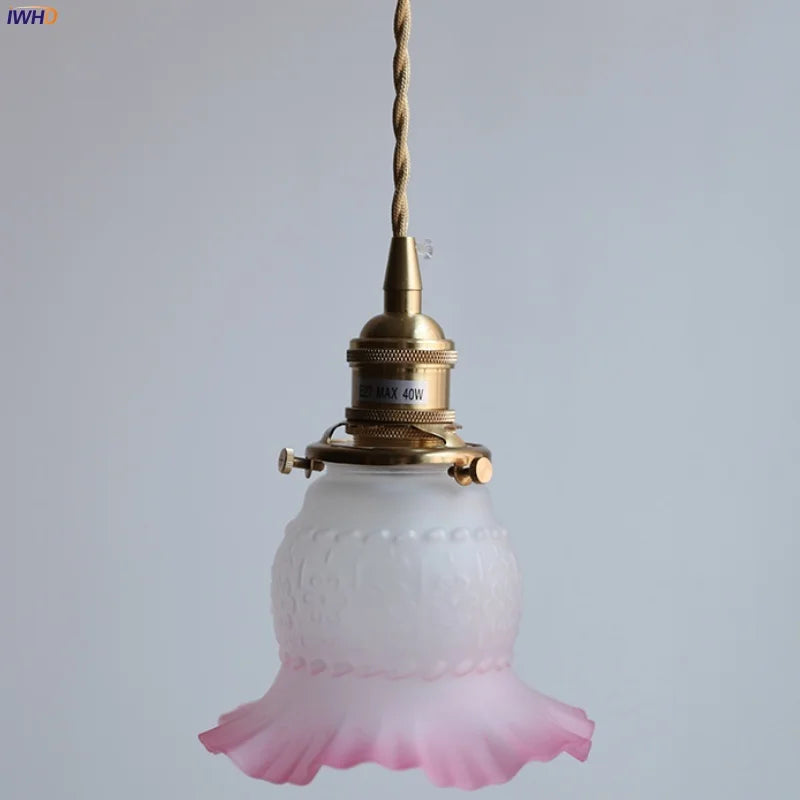 Flower Glass LED Pendant Lights - Modern Nordic Style for Home Decor