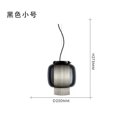 Manila Glass Lantern Pendant Light for Kitchen Living Room Bedroom Retro Decor