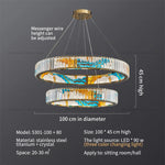 Crystal Chandelier Ring Light Modern Elegant Dining Living Room Lighting