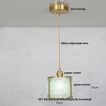 Afralia™ Crystal Glass LED Pendant: Tiffany Style Hanging Light for Living Room