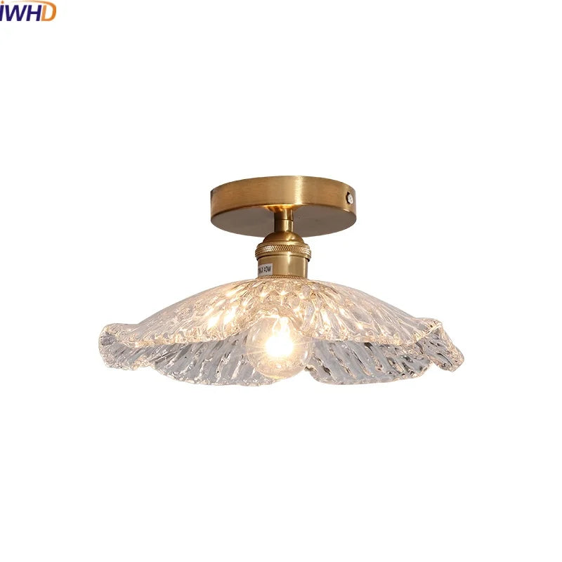 LED Glass Ceiling Lamp Modern Indoor Lighting Fixture