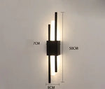 Gold Tube Wall Sconce Iron Acrylic Modern Bedroom Living Room Lamps