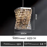 Crystal Pendant Chandelier: Elegant Ceiling Light for Bedroom Living Room Home Decor