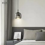Glass Pendant Light: Nordic LED Hanging Lamp for Dining Room, Bedroom, Modern Decor