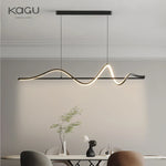 LED Pendant Light - Modern White/Black Long Line for Home, Restaurant, Office