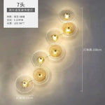 Round Glass Metal Wall Sconce Light for Bedroom Decoration