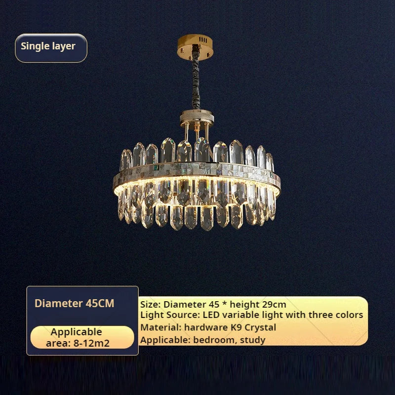 Crystal Chandelier: Modern Luxury for Living Room, Dining Room, Bedroom
