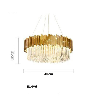 Crystal Oval LED Chandelier Lighting for Dinning Room