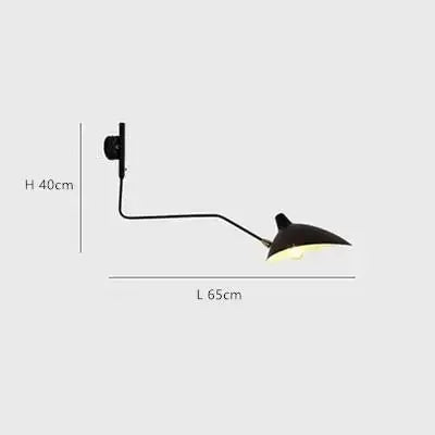 Long Arm LED Wall Sconce Lamp with Adjustable Angle for Living Room and Bedroom