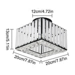 Modern Crystal Chandelier Flush Mount Ceiling Light for Bedroom Hallway Office
