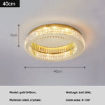 Modern K9 Crystals Dimmable LED Ceiling Light - Art Decor Luminarias