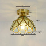 Glass Copper LED Ceiling Light - Nordic Home Lighting Fixture