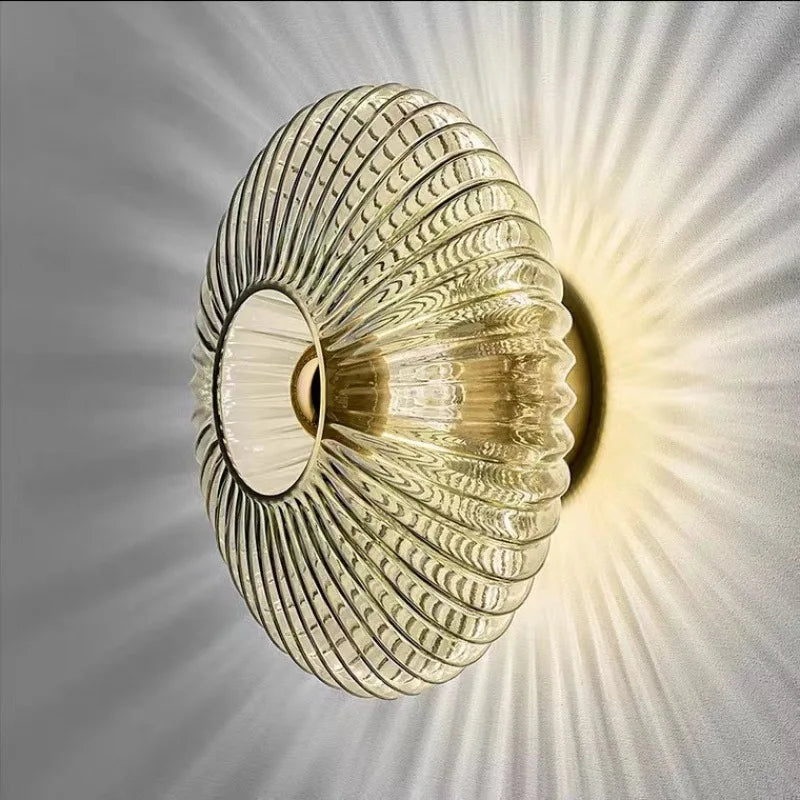 Glass Ripple LED Wall Lamps for Indoor Home Decoration