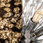 Rectangle Crystal Chandelier - Mid-century Art Deco Long Hanging Lamp