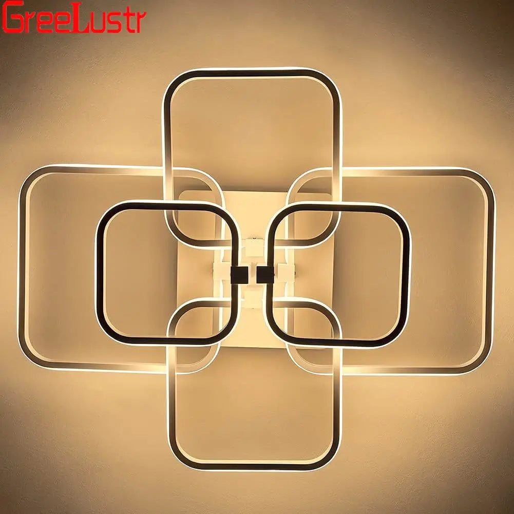 LED Square Chandelier Ceiling Light for Living Room Bedroom