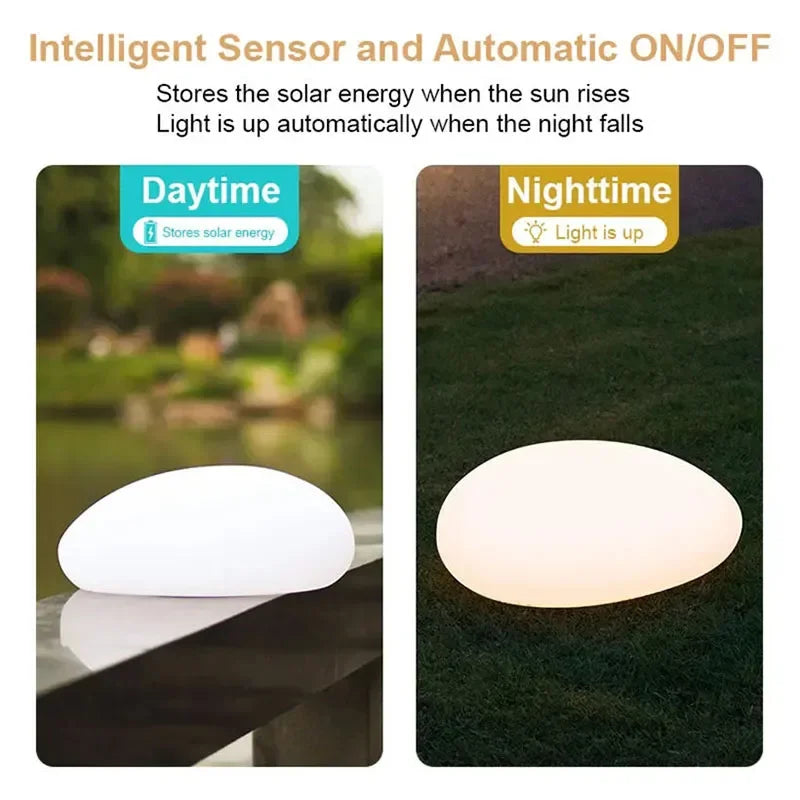 Solar Stone Light: Waterproof LED Lamp for Outdoor Patio, Yard, Garden, Lawn
