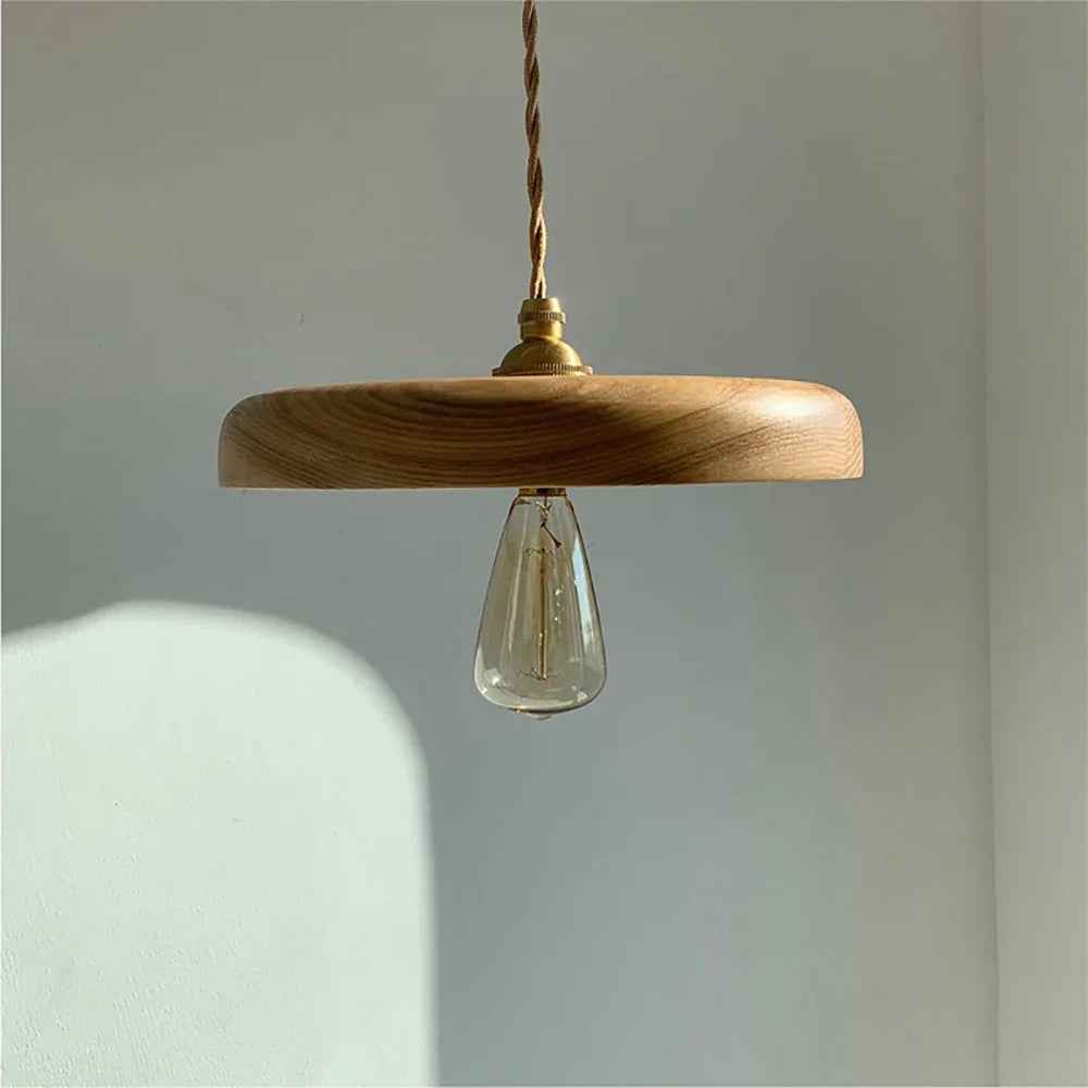 Wood Pendant Lights, Creative Art Hanging Lamps for Restaurant, Bar, Bedside
