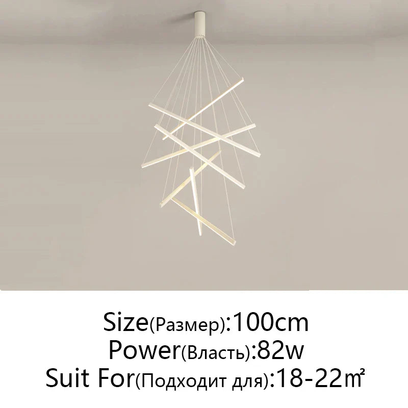 LED Chandelier: Modern Luster Lighting for Stair Hall Bedroom Room Duplex Building
