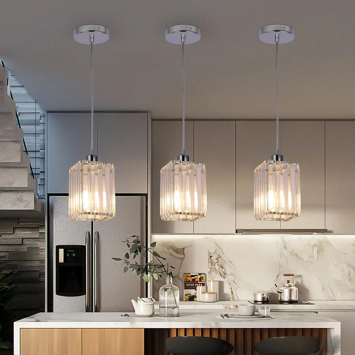 Crystal Glass Ceiling Chandelier for Bright Home Hotel Decor