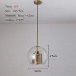 Nordic Glass Pendant Light for Kitchen Coffee Bar Dining