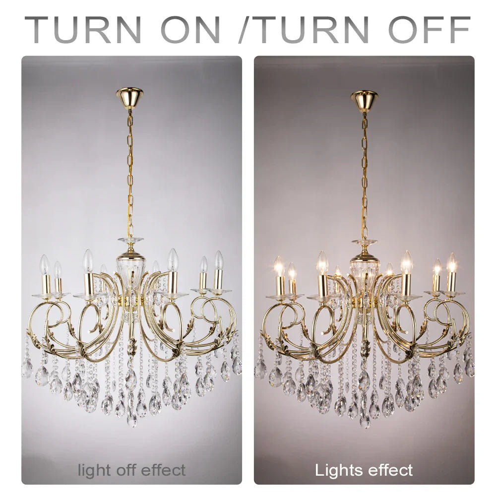 Crystal Chandelier Gold Chrom Nordic LED Luxury Lighting