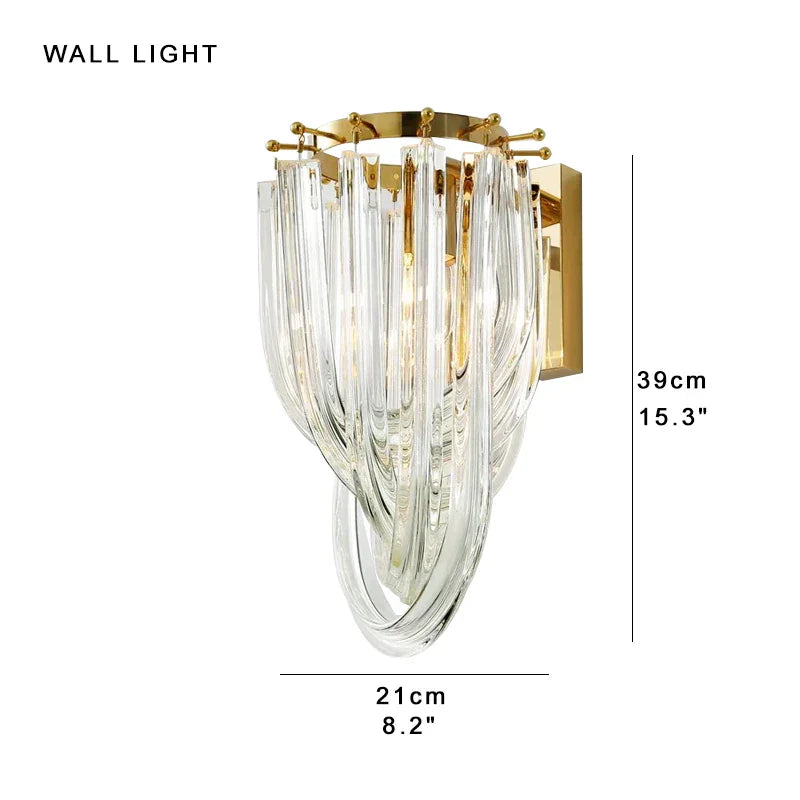 Black Stainless Steel Crystal Glass Ceiling Chandelier - LED Dimmable Luxury Nordic Light