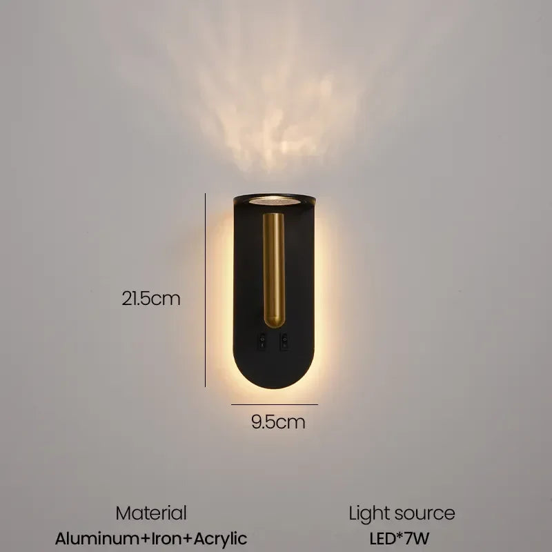 Rotatable Wall Sconce: Nordic Bedroom Bedside Lamp for Home Indoor Decor & Reading