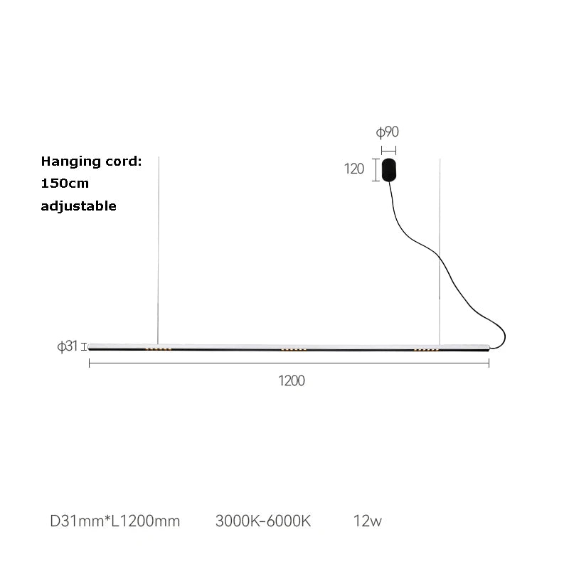 LED Square Sensor Chandelier for Living Room Lighting