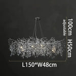 Luxury Crystal Chrome Chandelier Silver Gold LED Tree Branch Chandelier for Living Dining Room