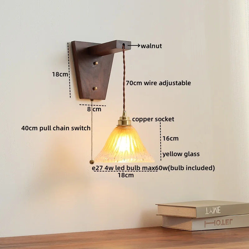 LED Glass Sconce Wall Lamp Nordic Stair Light Fixtures